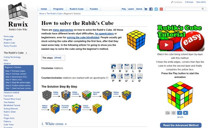 Tutoriel Rubik's Cube - Couche Inférieure, niveau débutant